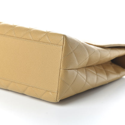 Chanel Caviar Quilted Jumbo Kelly Flap Beige 7 of 10