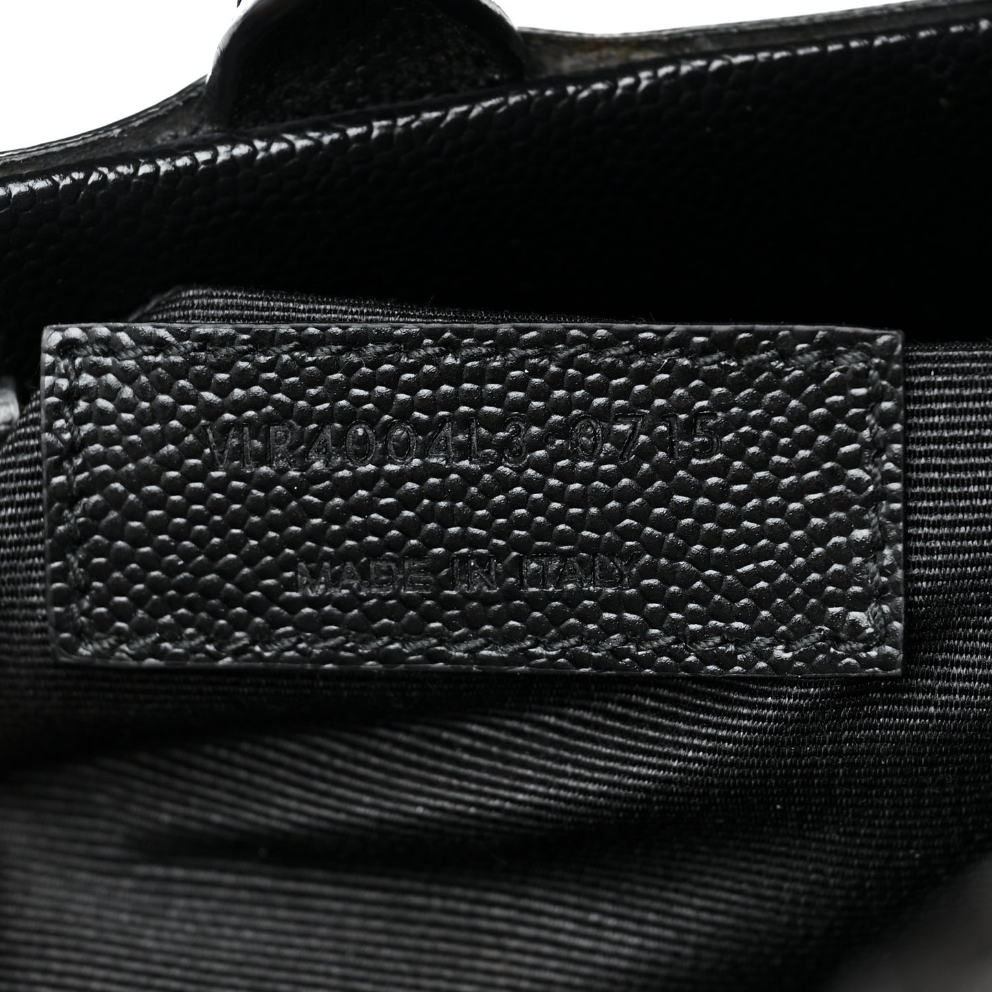 Grained Calfskin Small Cabas Rive Gauche Black