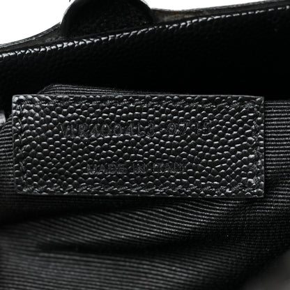 Saint Laurent Grained Calfskin Small Cabas Rive Gauche Black 7 of 9