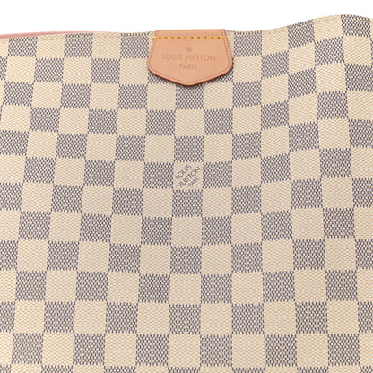 Louis Vuitton Damier Azur Graceful MM Rose Ballerine 7 of 9