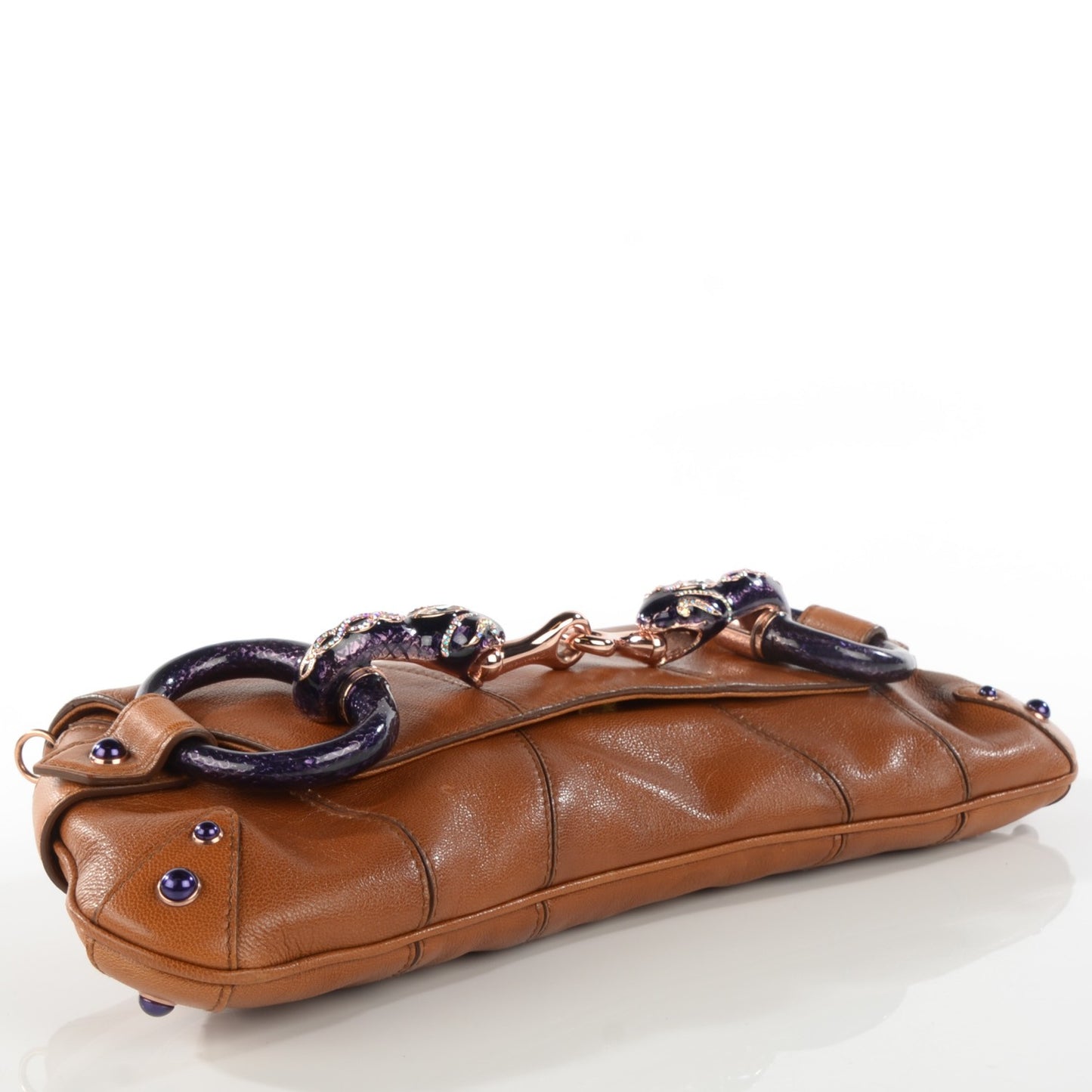 Leather Tom Ford Snake Horsebit Clutch