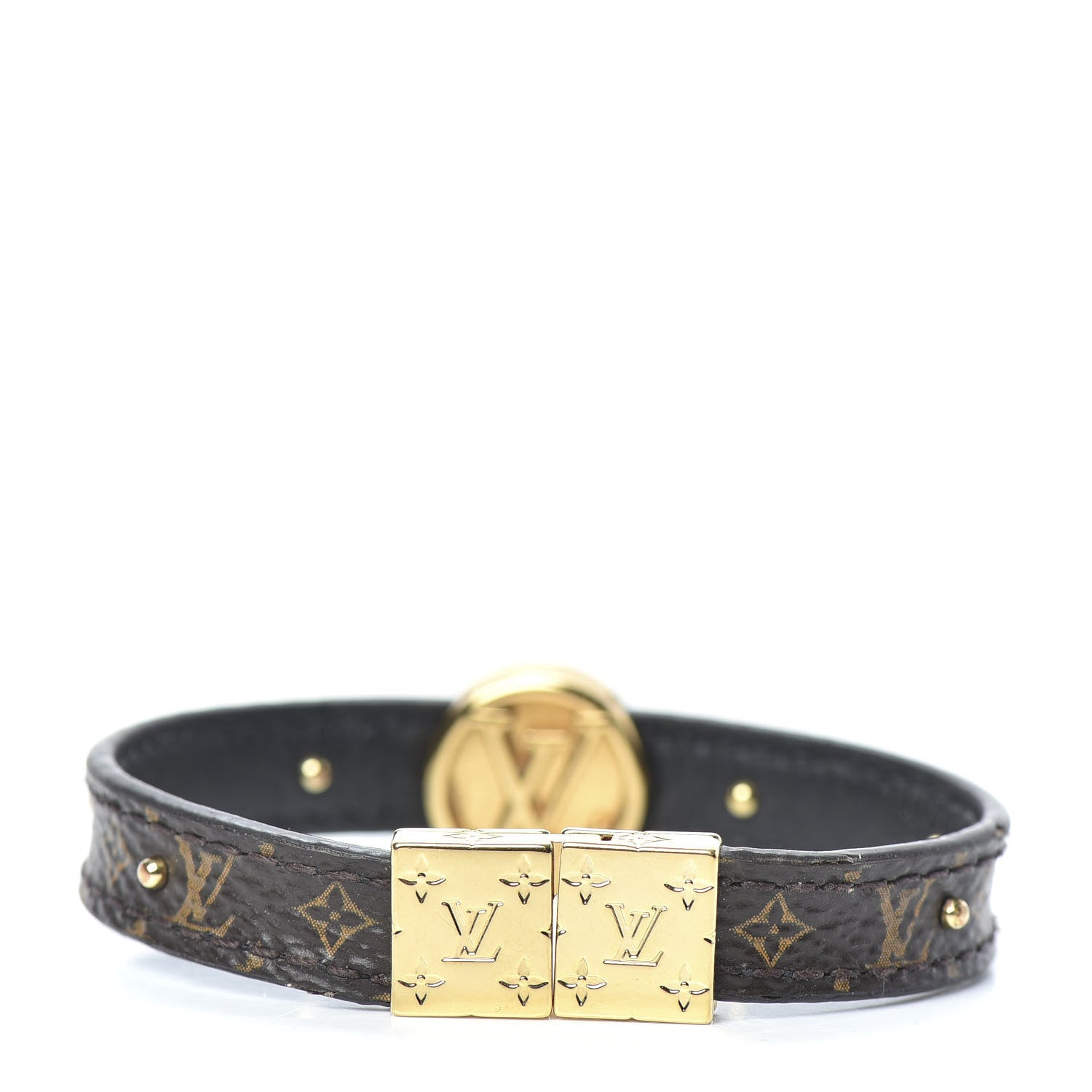 Louis Vuitton Monogram LV Circle Reversible Bracelet 17 Black 4 of 6