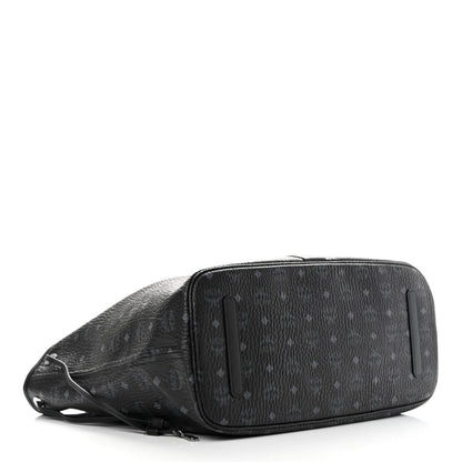 MCM Visetos Large Liz Reversible Shopper Tote Black 4 of 13