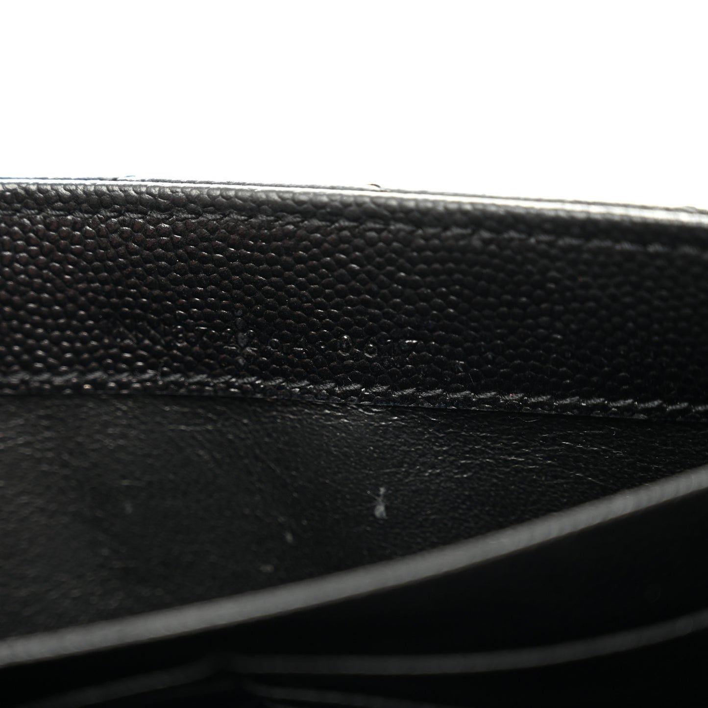 Grain De Poudre Matelasse Chevron Monogram Flap Wallet Black