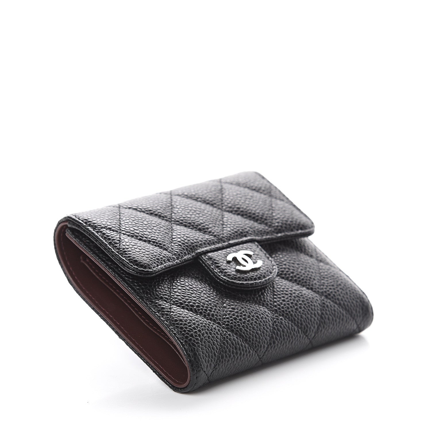 Chanel Caviar Quilted Compact Flap Wallet Black 3 of 7