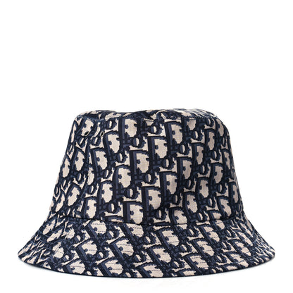 Christian Dior Oblique Reversible Teddy-D Brim Bucket Hat 58 Blue 1 of 11