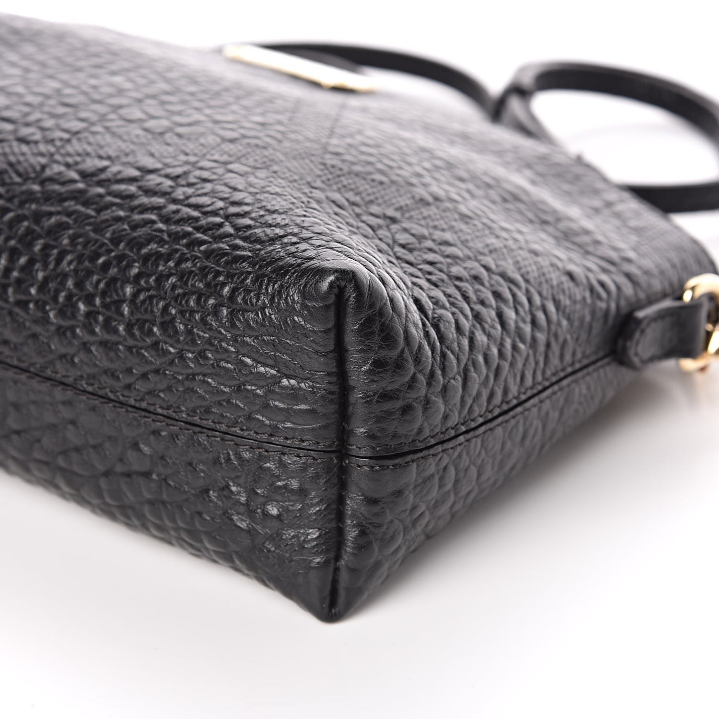 Signature Grain Calfskin Check Embossed Small Chichester Crossbody Clutch Bag Black