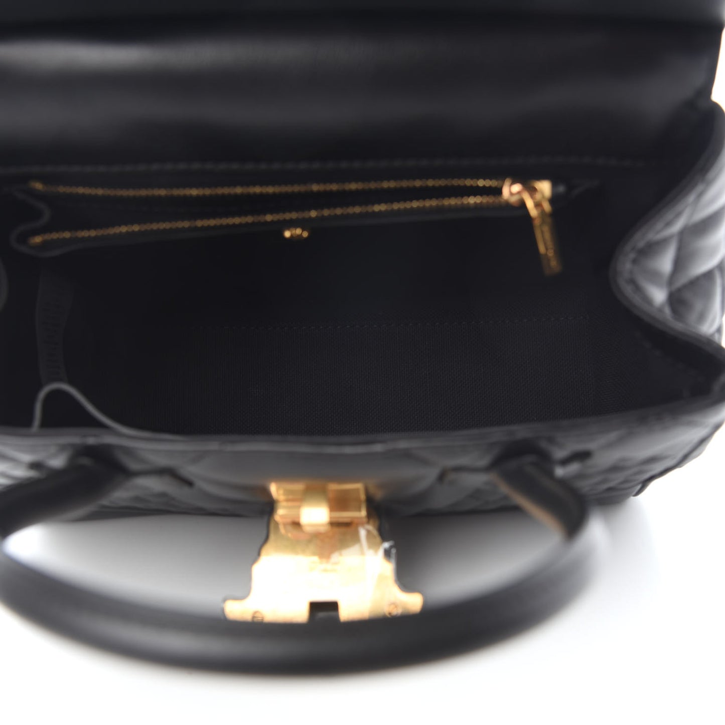 Vitello Quilted Medium Palazzo Empire Bag Black