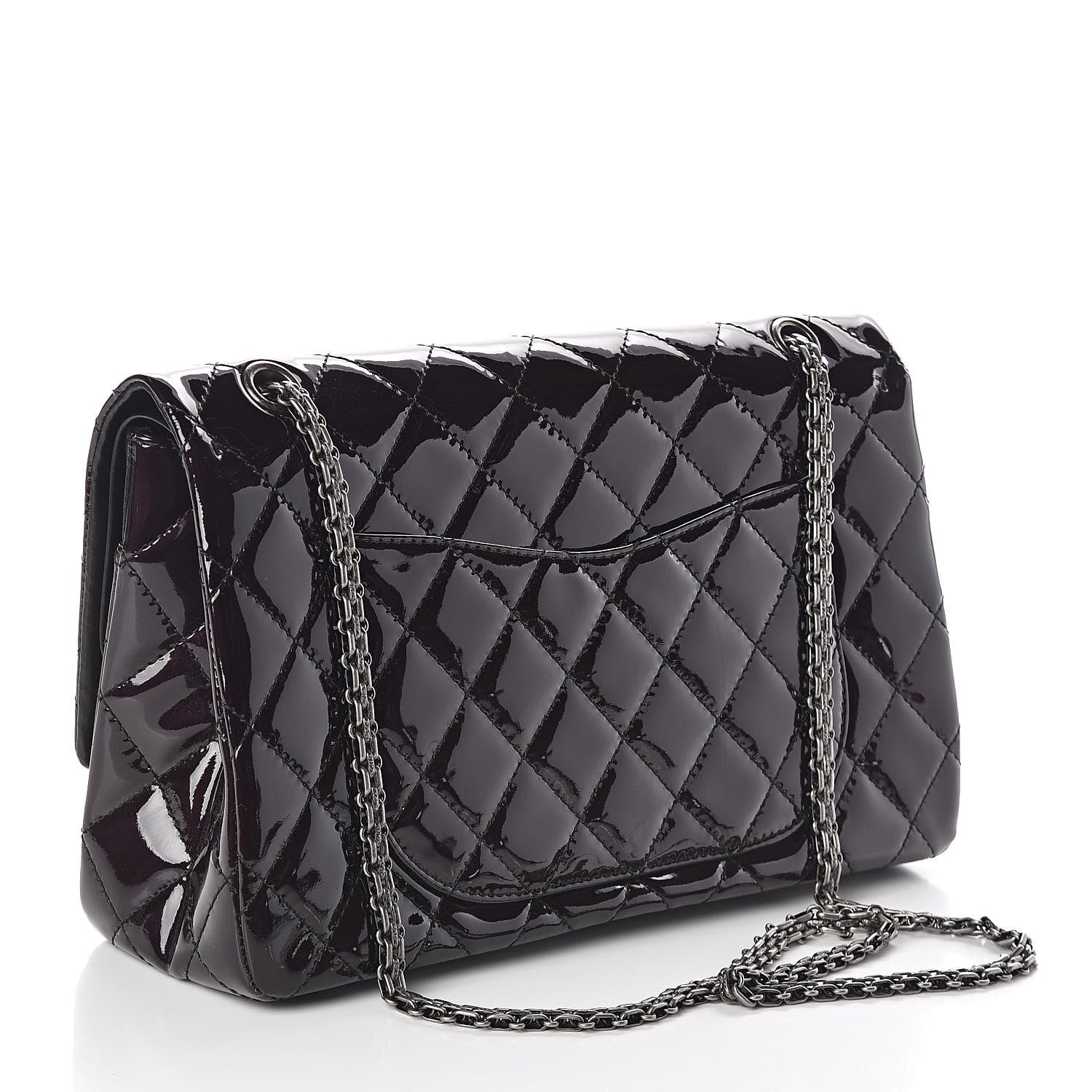 Chanel Patent Quilted 2.55 Reissue 227 Flap Prune 3 of 11