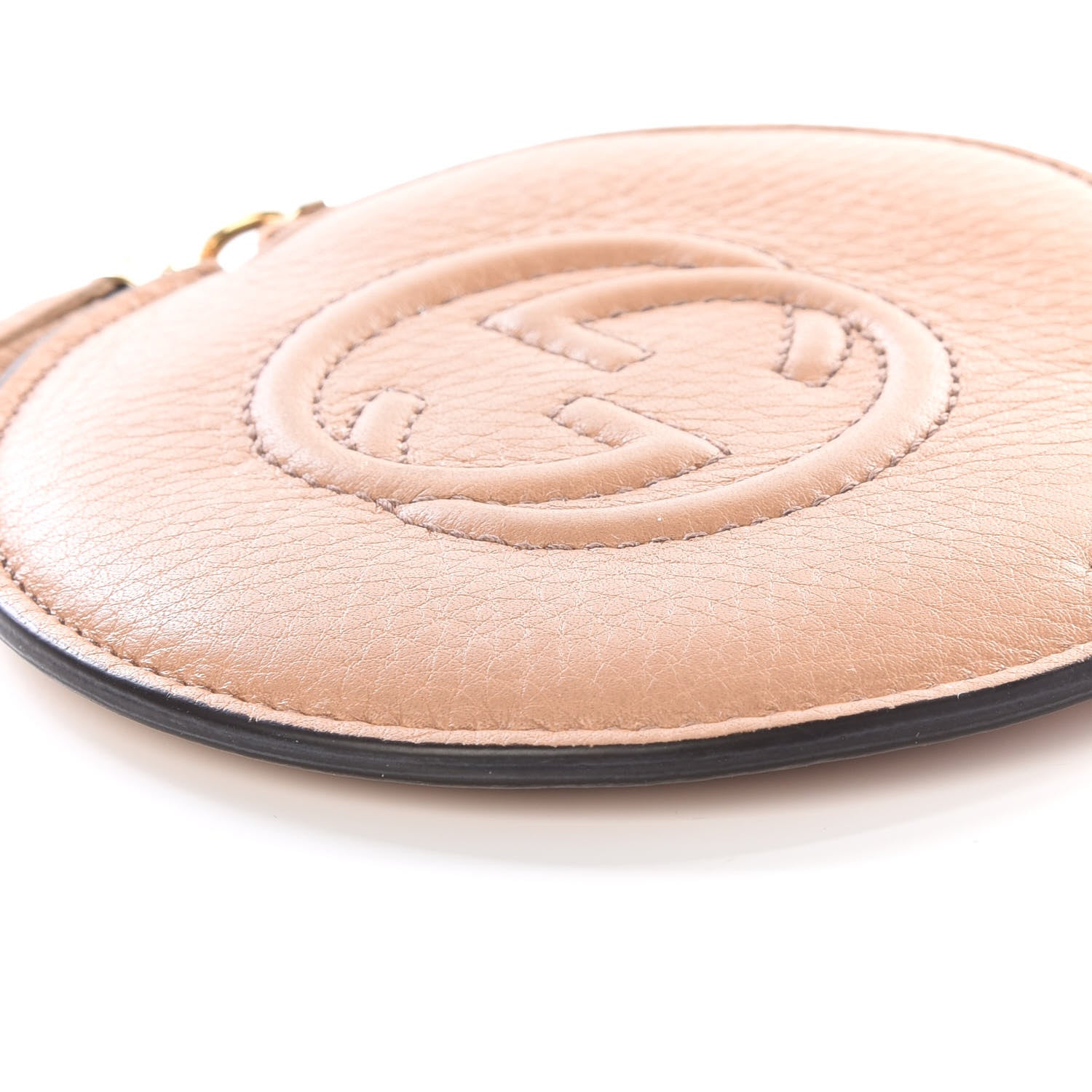 Gucci Pebbled Calfskin Round Coin Purse Pale Pink 6 of 8