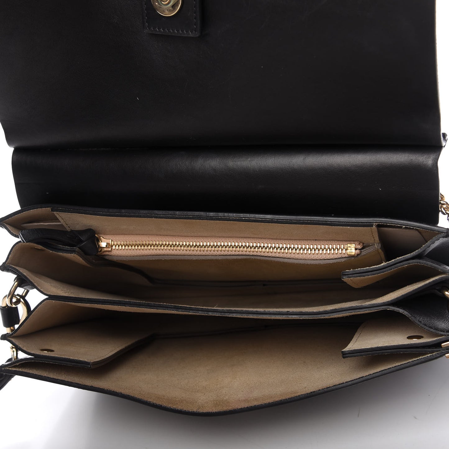 Suede Calfskin Medium Faye Shoulder Bag Black
