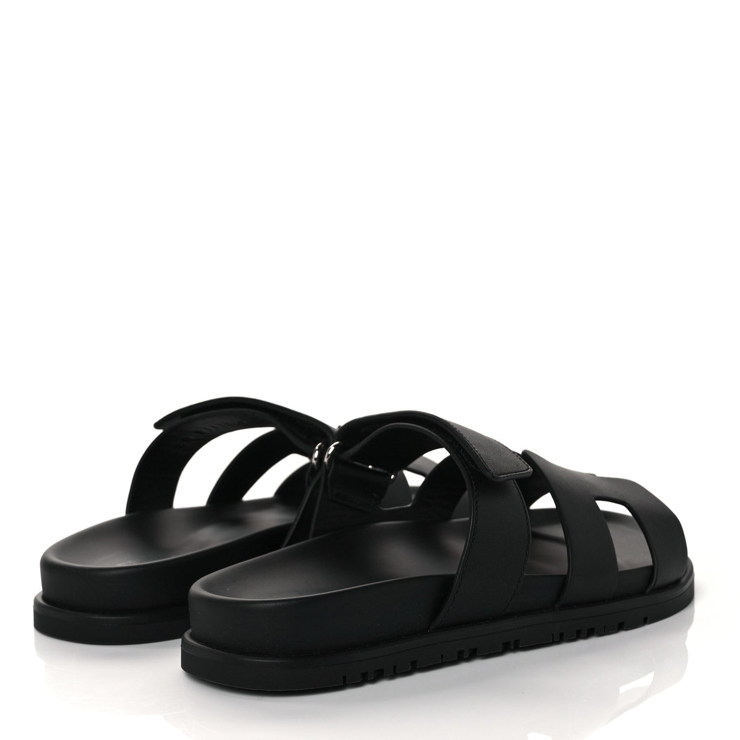 Calfskin Womens Chypre Sandals 37.5 Black