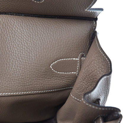 Hermes Taurillon Clemence JPG Birkin 42 Etoupe 13 of 21