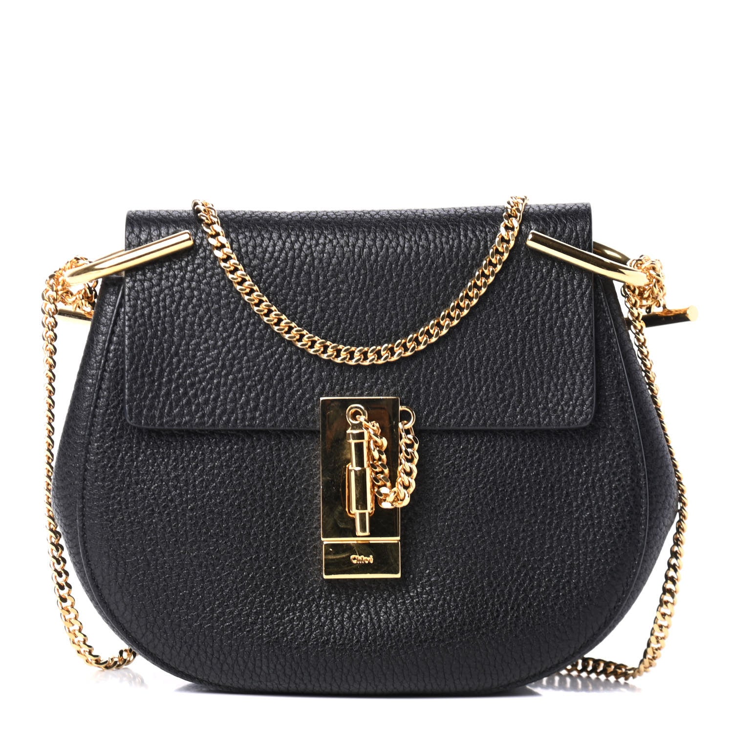 Chloe Grained Lambskin Mini Drew Shoulder Bag Black 1 of 4