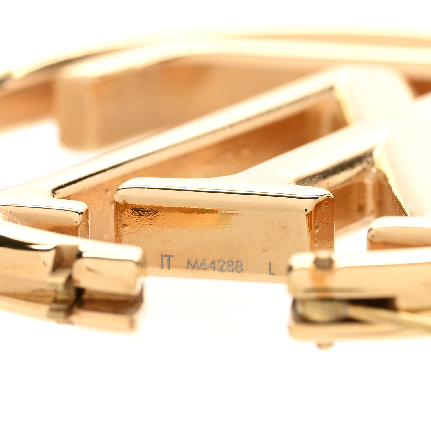 Louis Vuitton Metal Louise Hoop Earrings Gold 5 of 6