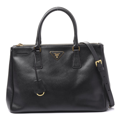 Prada Saffiano Medium Galleria Double Zip Tote Black 1 of 11