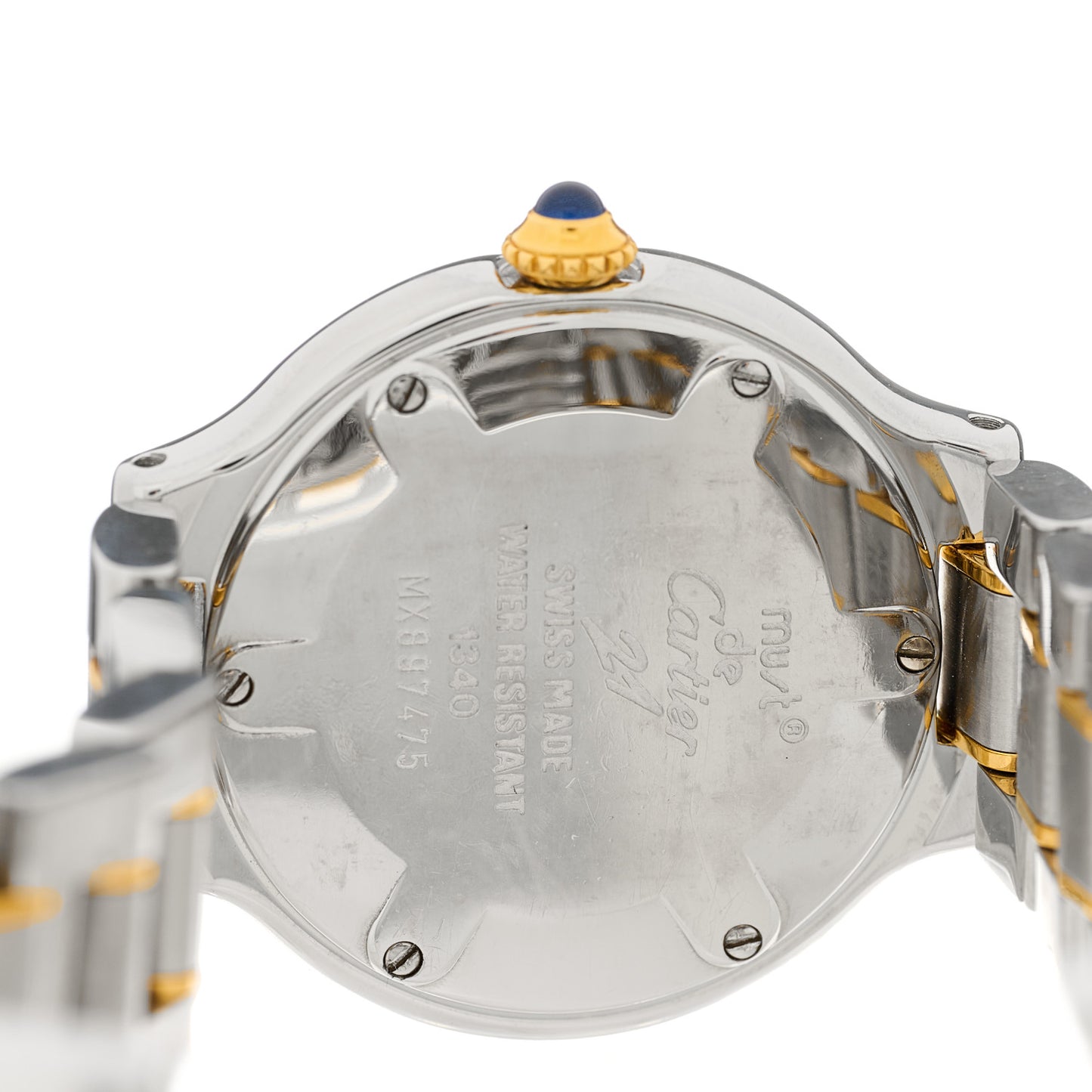 Stainless Steel 18K Yellow Gold 28mm Must de 21 Quartz Watch