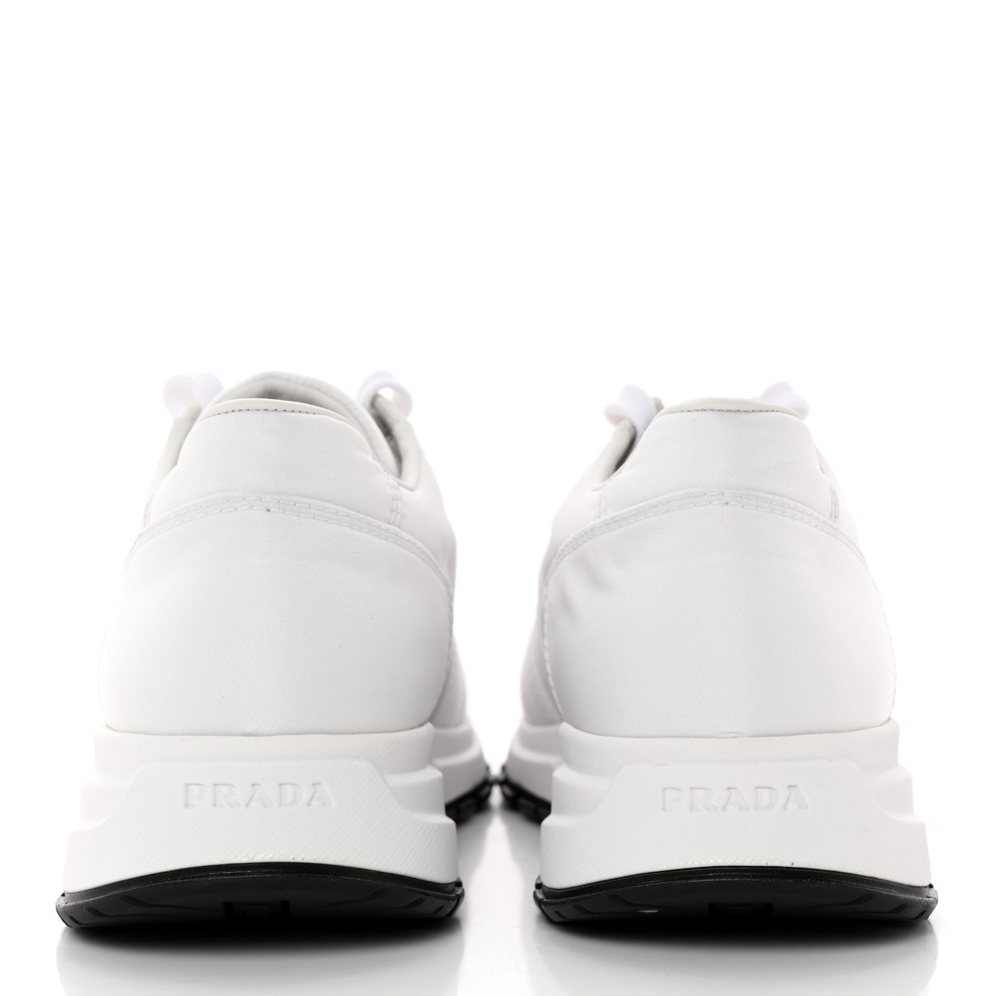Re-Nylon Triangle Logo Womens Prax 01 45mm Sneakers 38.5 White Black