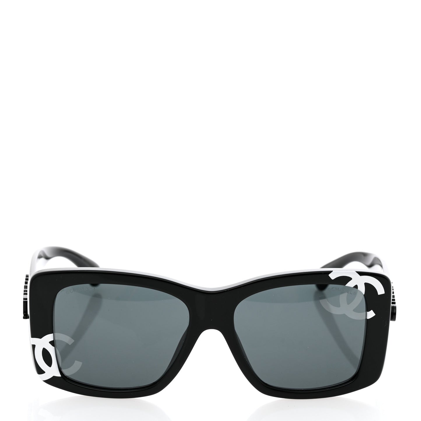 Acetate CC Logo Square Sunglasses 71472 Black