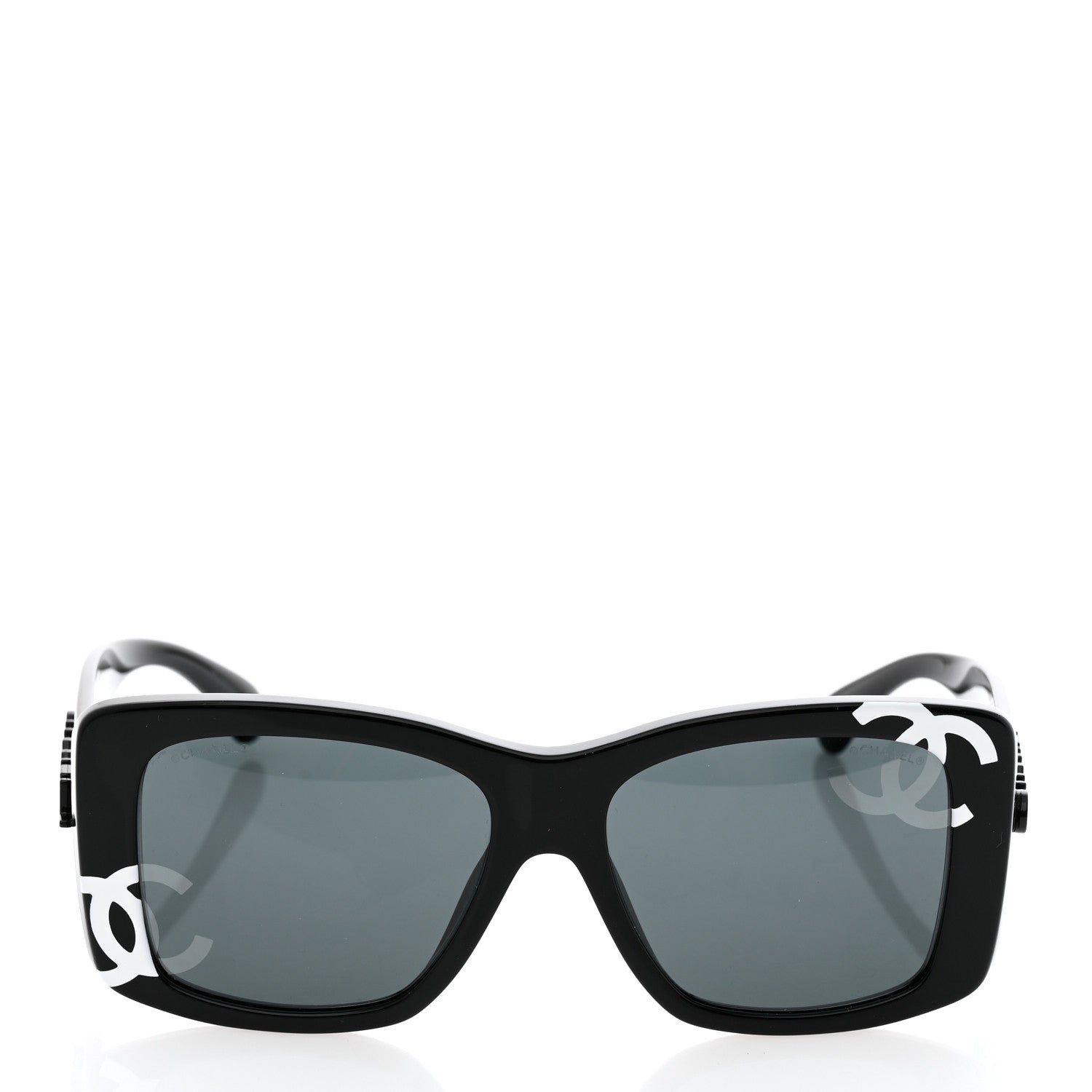 Chanel Acetate CC Logo Square Sunglasses 71472 Black 2 of 8