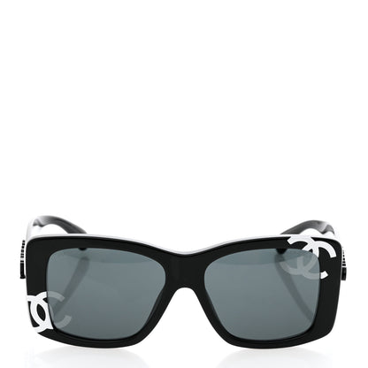 Chanel Acetate CC Logo Square Sunglasses 71472 Black 2 of 8