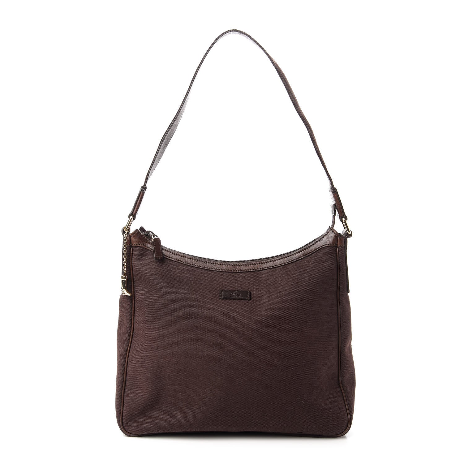 Gucci Canvas Shoulder Bag Brown 1 of 10