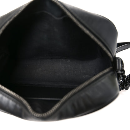 Gucci Calfskin Matelasse Monochrome Small GG Marmont Chain Shoulder Bag Black 5 of 11