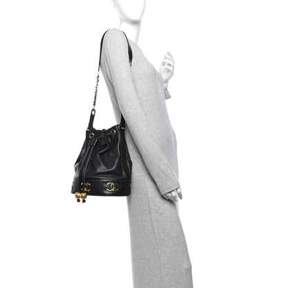Chanel Caviar CC Drawstring Shoulder Bag Black 2 of 11