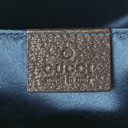 Gucci GG Supreme Monogram Textured Dollar Calfskin Web Small Ophidia Dome Shoulder Bag Beige Ebony New Acero 6 of 13