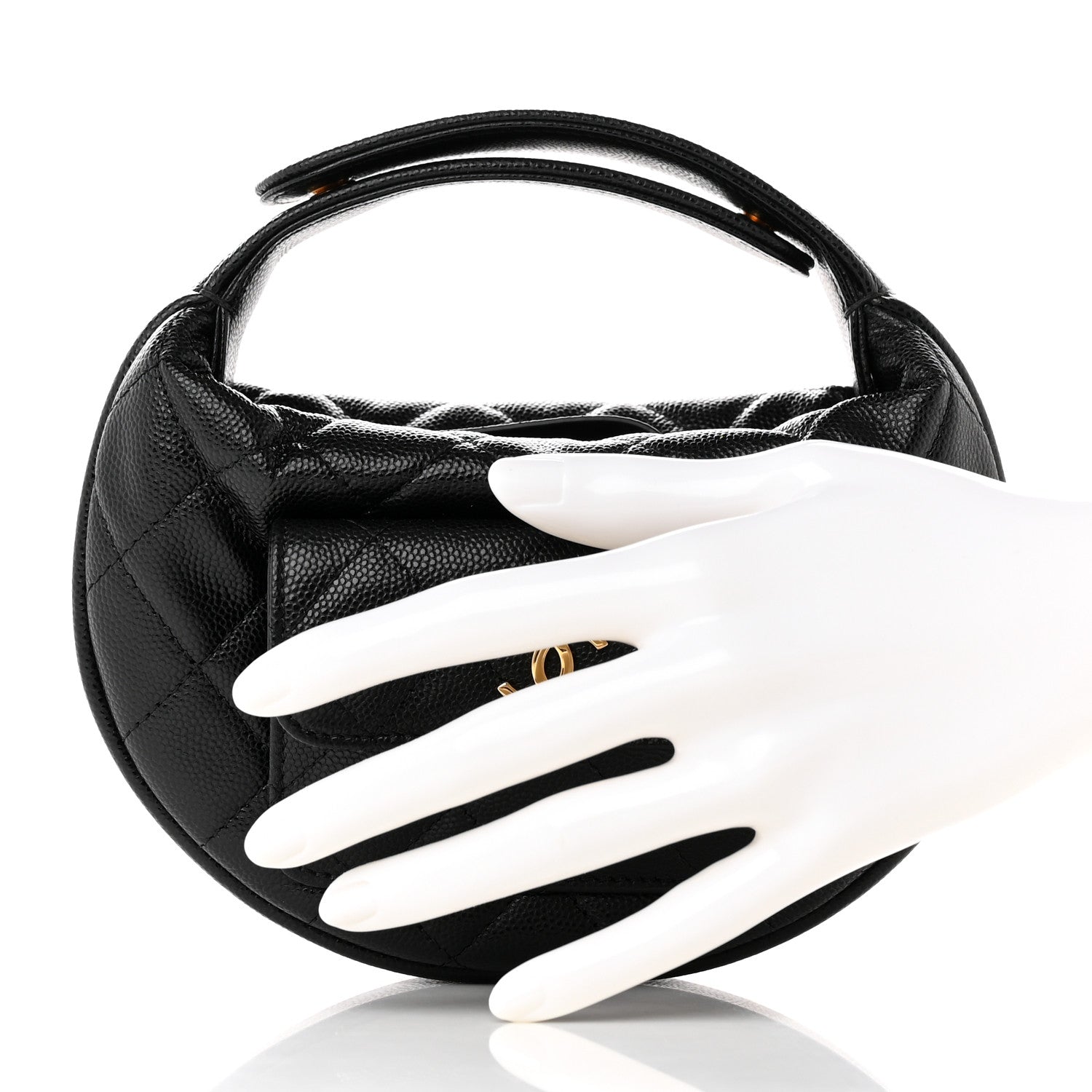 Chanel Caviar Quilted Polly Pocket Pouch Hobo Black 2 of 11