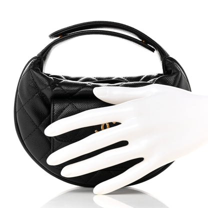Chanel Caviar Quilted Polly Pocket Pouch Hobo Black 2 of 11