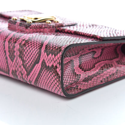 Dolce & Gabbana Python Lucia Top Handle Bag Raspberry 9 of 13