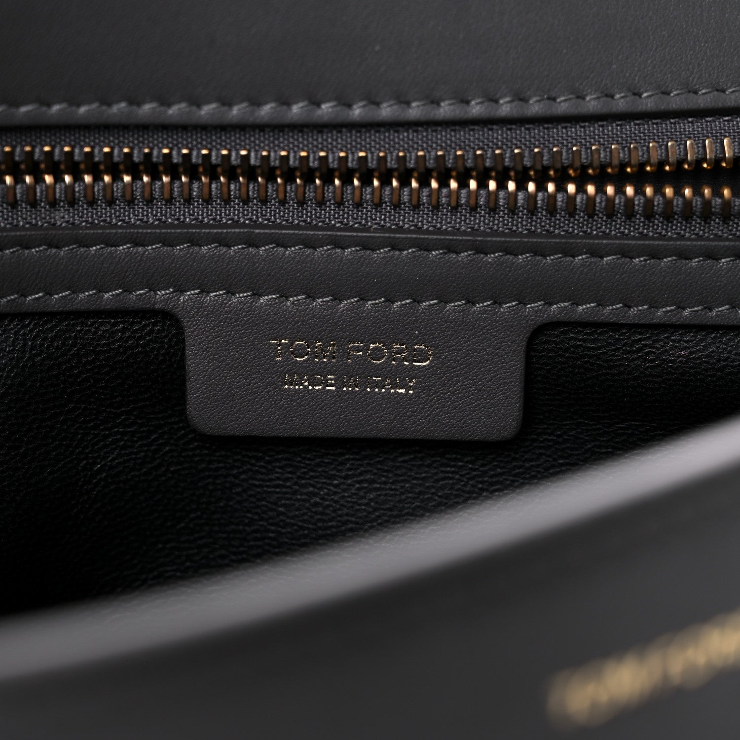 Tom Ford Calfskin Sasha Shoulder Bag Dark Grey 6 of 20