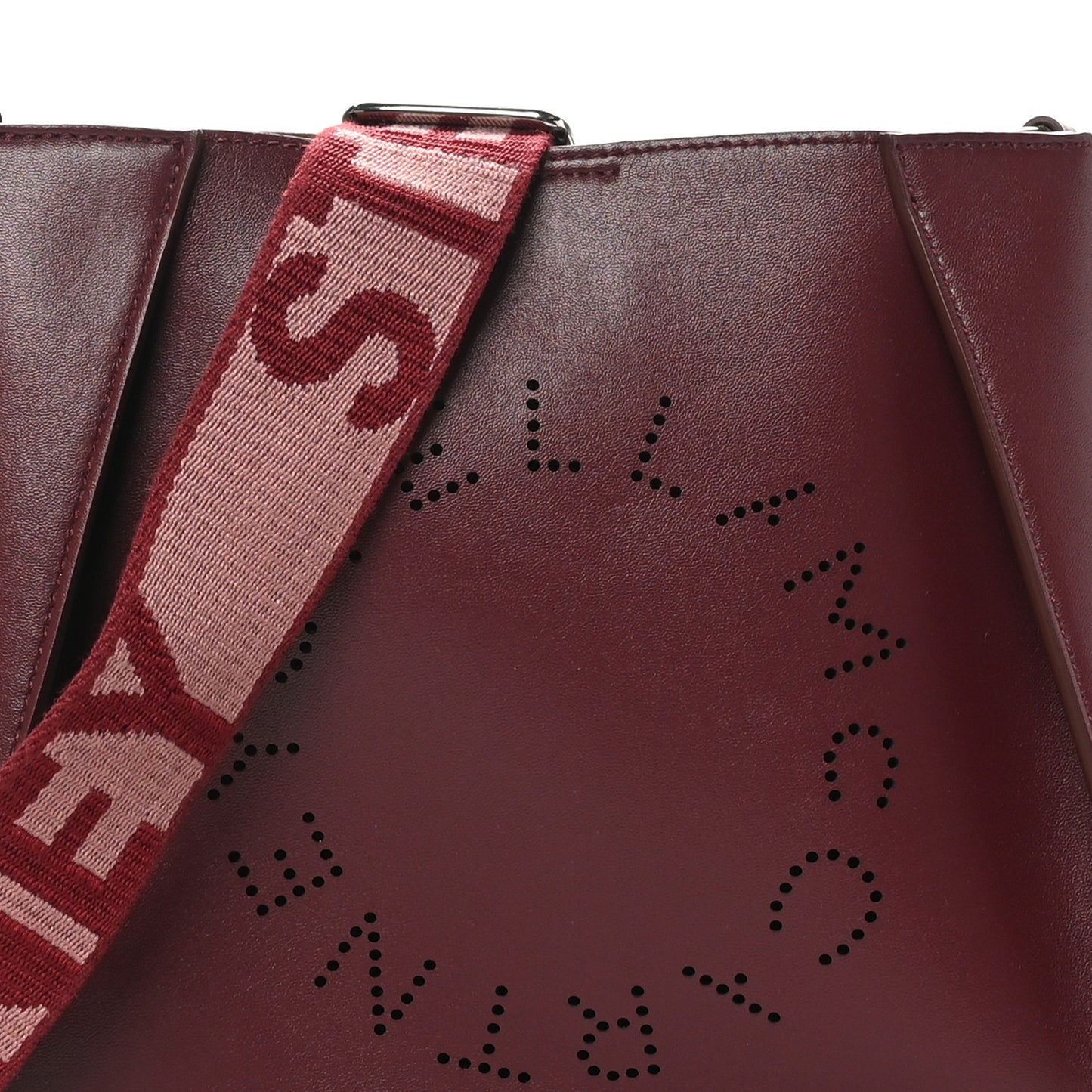Eco Alter Nappa Perforated Logo Mini Crossbody Wine