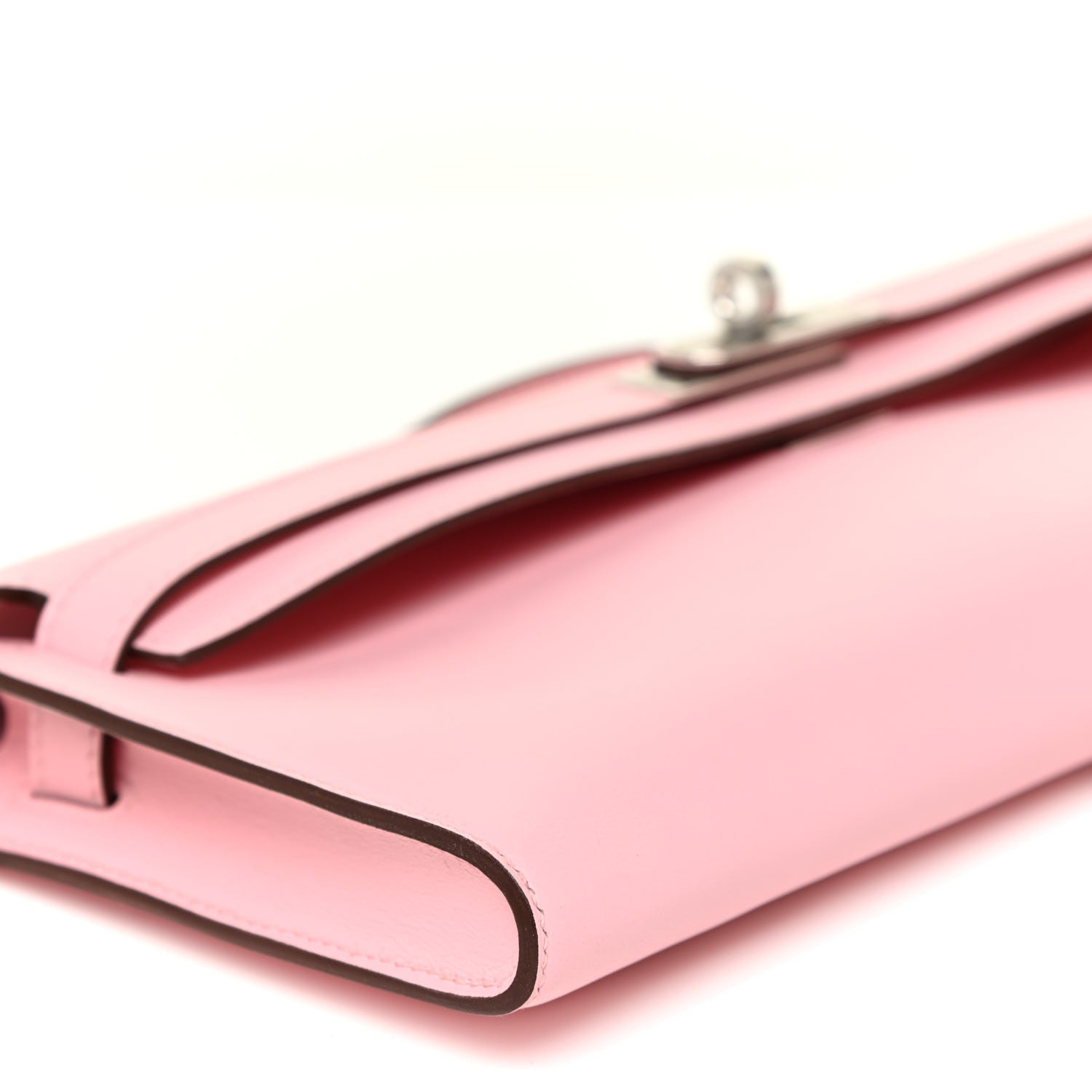 Hermes Swift Kelly Cut Clutch Pochette Rose Sakura 13 of 19
