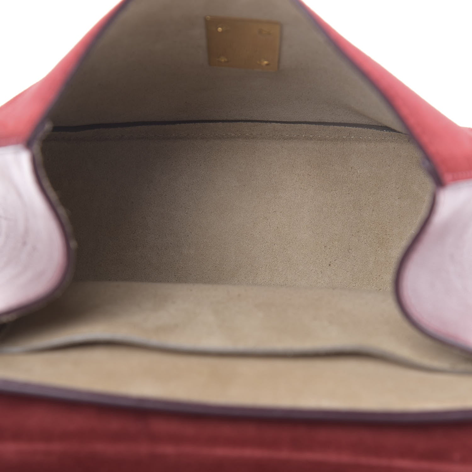 Chloe Suede Smooth Calfskin Drew Shoulder Bag Plum Purple 5 of 14