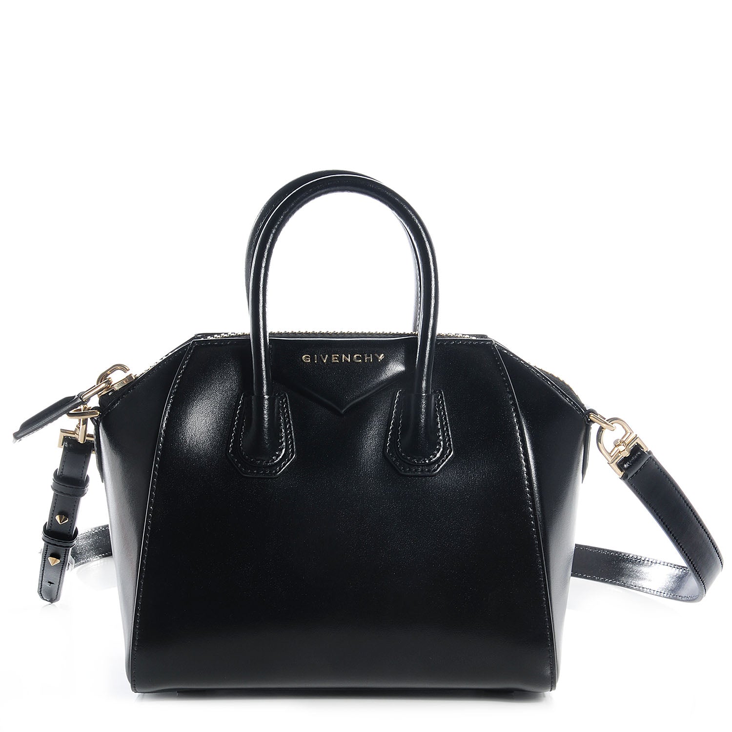 Givenchy Shiny Lord Calfskin Mini Antigona Black 1 of 10