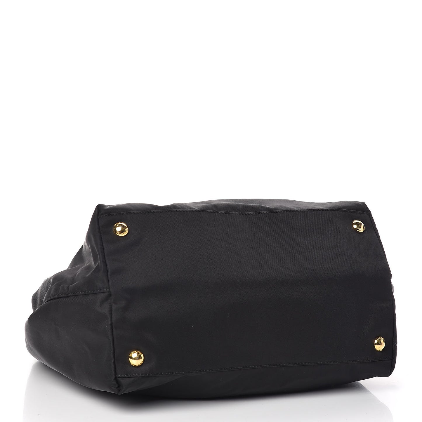 Nylon Tessuto Fiocco Bow Tote Black