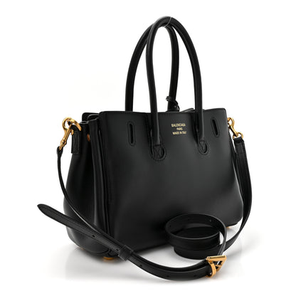 Balenciaga Smooth Calfskin Mini Bel Air Carry All Bag Black 3 of 9