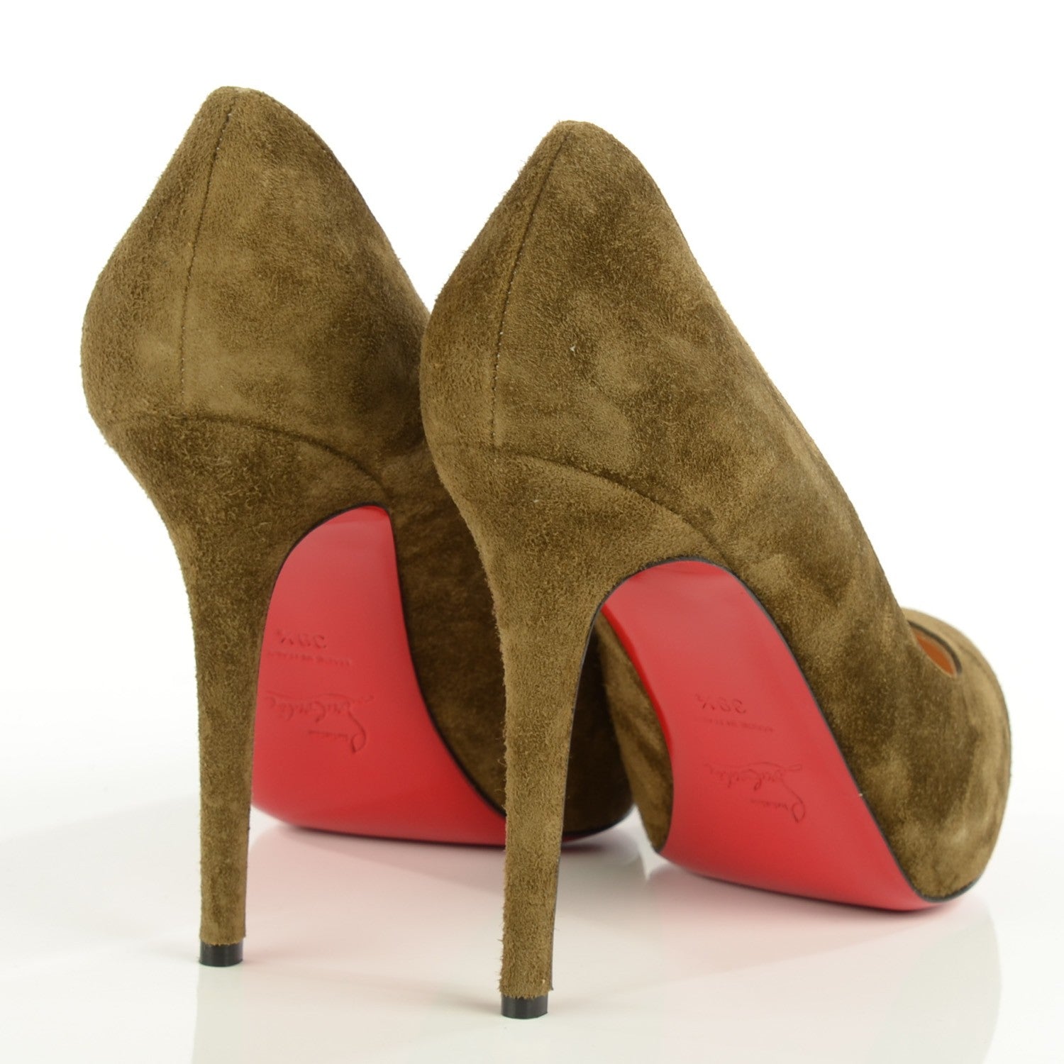 Christian Louboutin Suede New Declic 120 Pumps 39.5 Bronze 4 of 7
