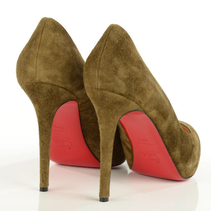Christian Louboutin Suede New Declic 120 Pumps 39.5 Bronze 4 of 7