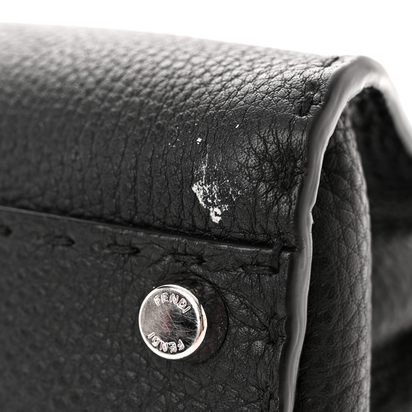 Cuoio Romano Selleria Bi-Color Mini Peekaboo Iconic Satchel Black Mou