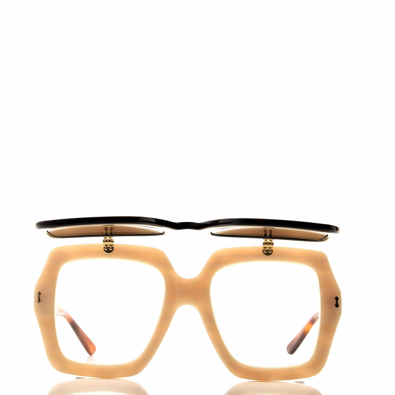 Gucci Acetate Oversized Flip Up Sunglasses GG0088S Tortoise 7 of 11