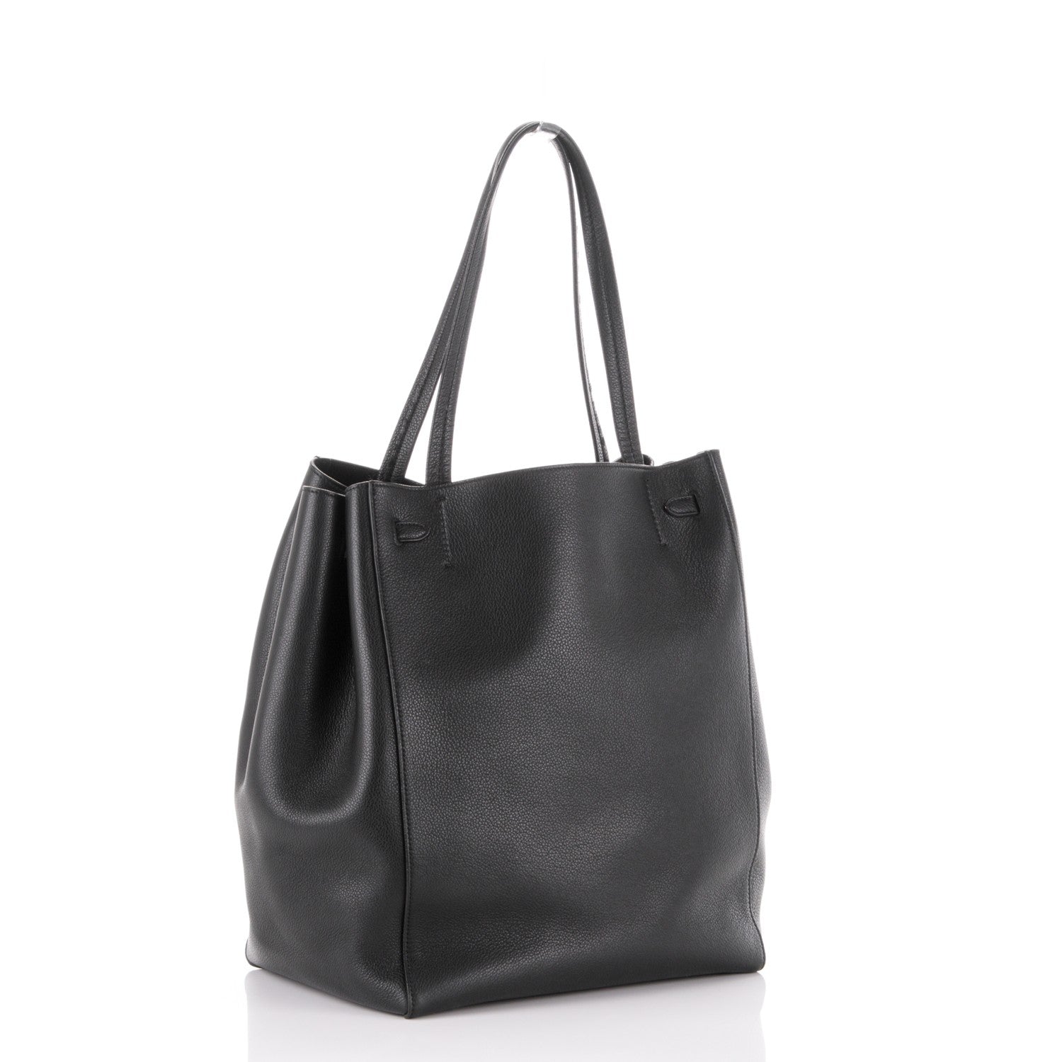 Celine Soft Grained Calfskin Medium Belt Cabas Phantom Black 3 of 6