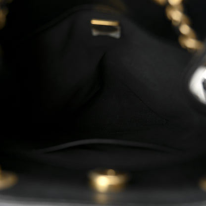 Chanel Shiny Lambskin Quilted Double Pocket Backpack Black 8 of 19