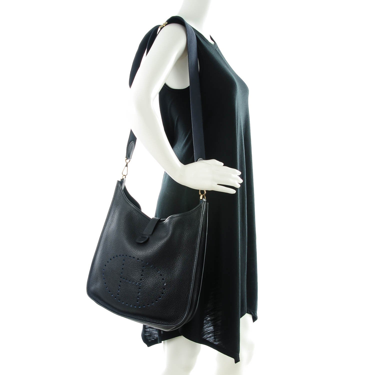 Hermes Taurillon Clemence Evelyne III GM Bleu Abysse 2 of 11