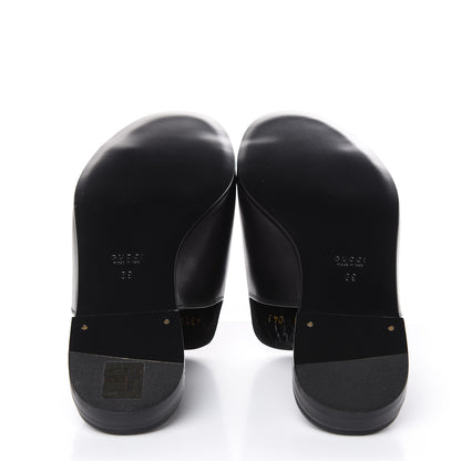 Gucci Malaga Kid Horsebit Slide Sandals 39 Black 5 of 9