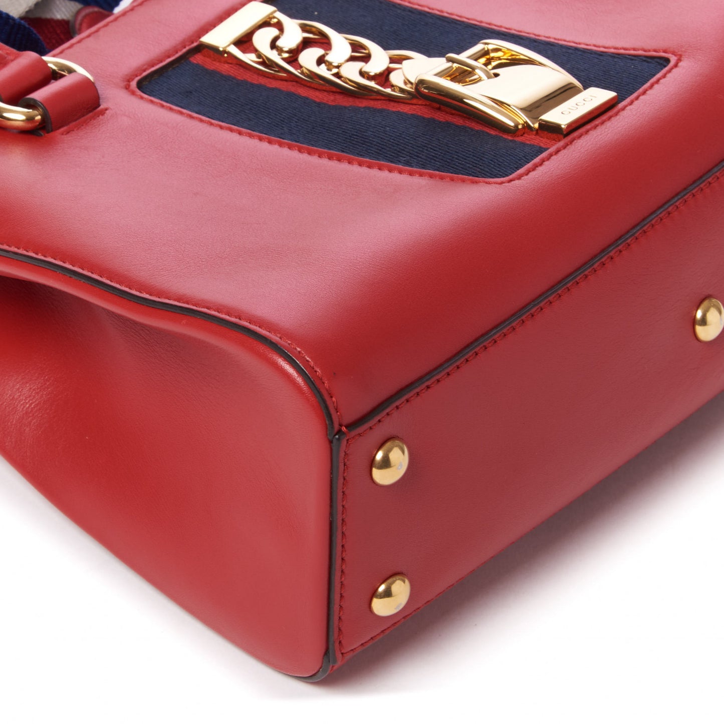Calfskin Medium Sylvie Top Handle Tote Red