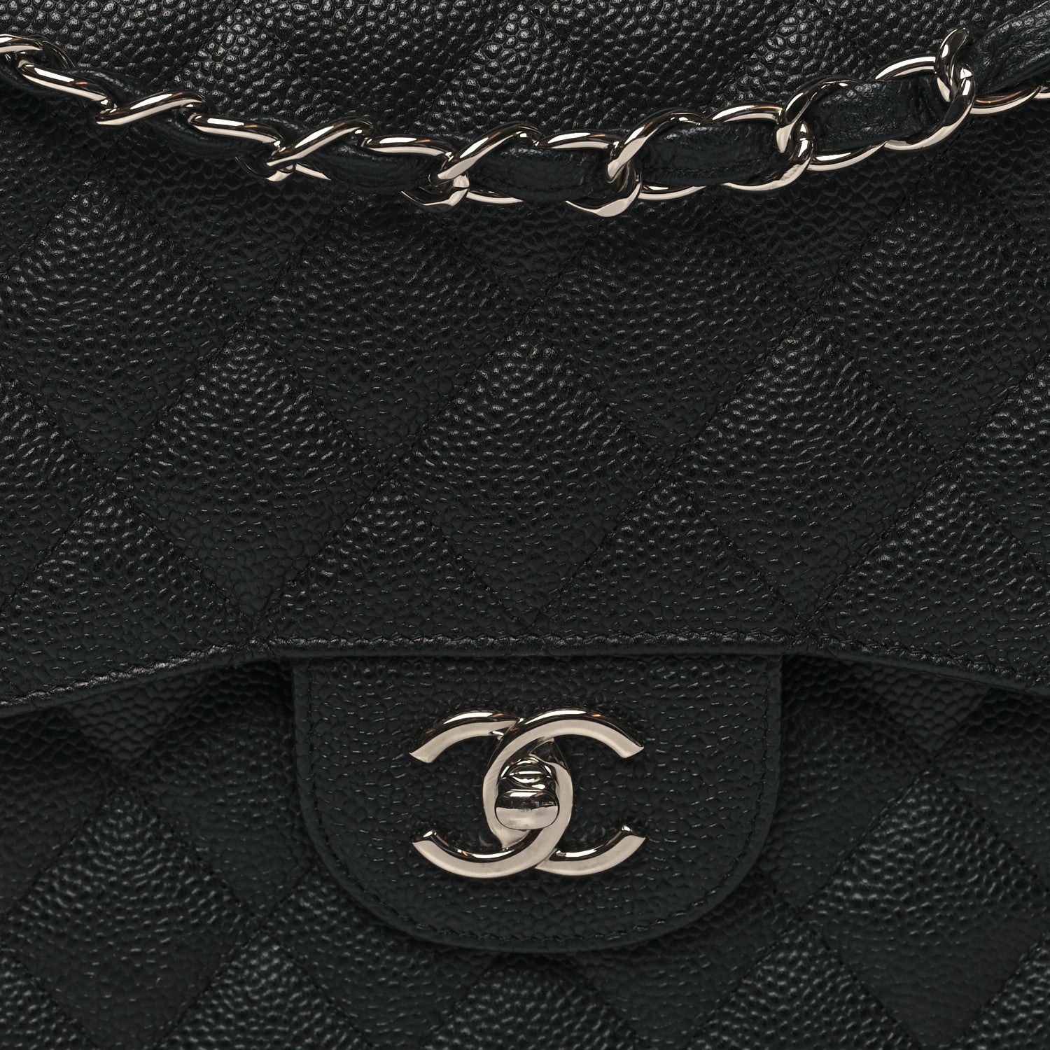 Chanel Caviar Quilted Jumbo Double Flap Black 8 of 11