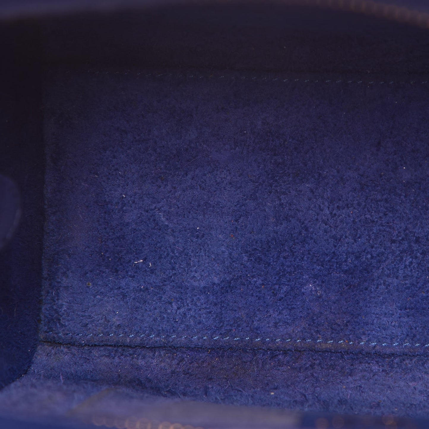 Drummed Calfskin Nano Luggage Indigo
